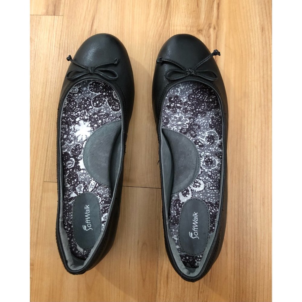 SoftWalk Narina Black Flats 10M